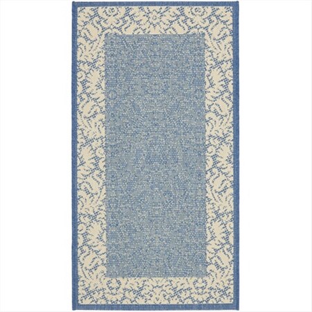 Safavieh 2 Ft. X 3 Ft. -7 In. Accent Indoor-Outdoor Courtyard- Blue And Natural- Machine Made Rug CY2727-3103-2